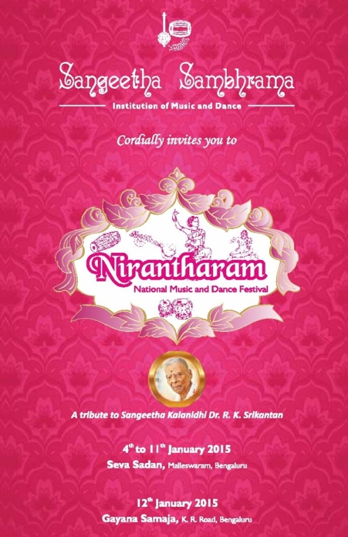 6th Nirantharam festival presented by Sangeetha Sambramha - Jan 2015